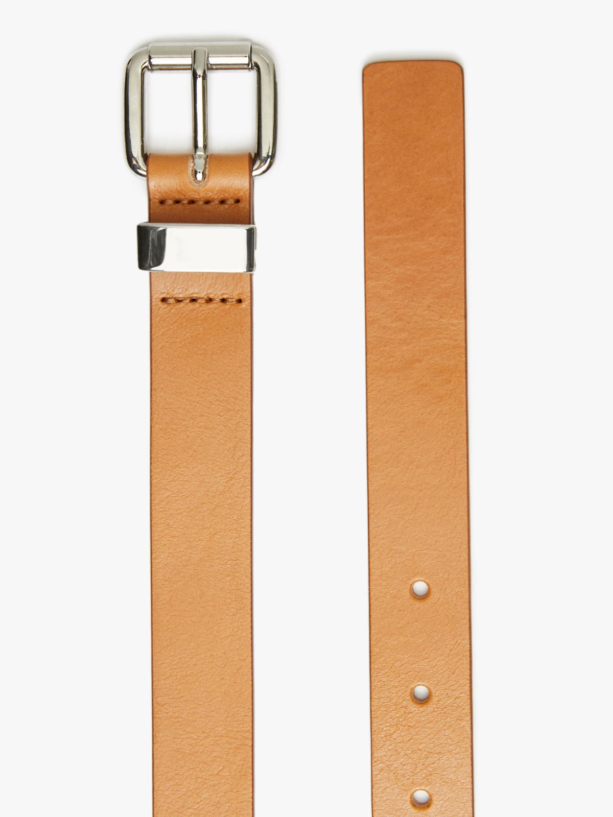 Thin leather belt