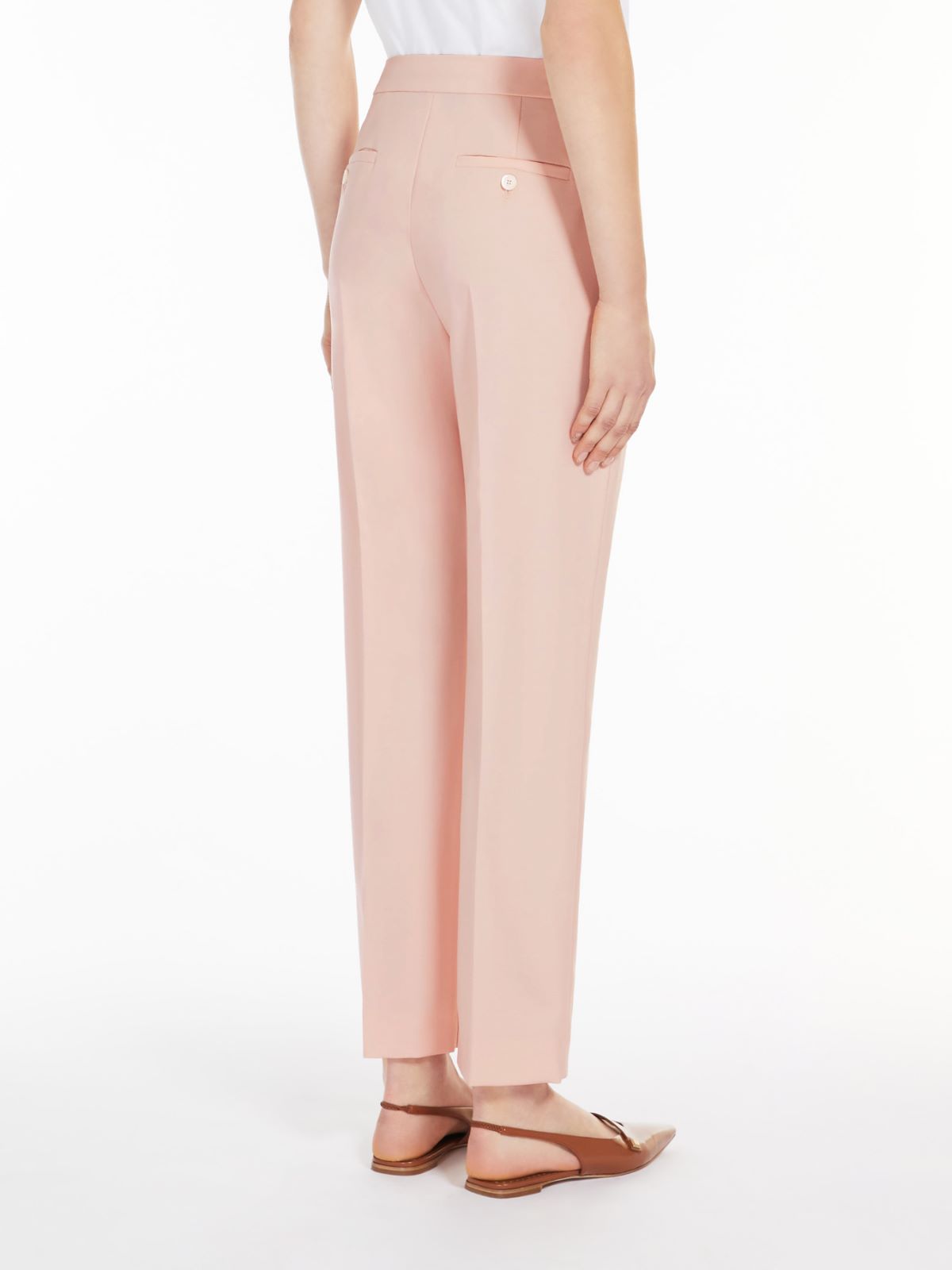 Wool and mohair slim-fit trousers