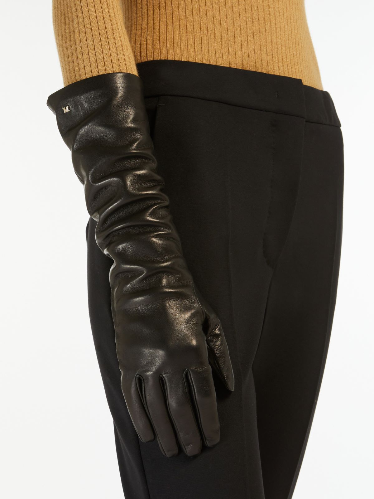 Long Nappa leather gloves