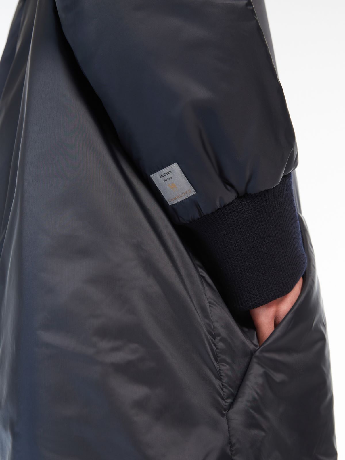 Midi parka in water-repellent canvas