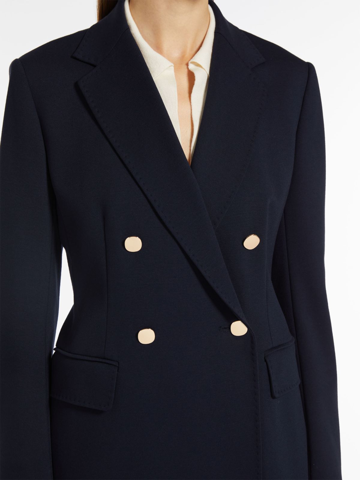 Double-breasted jersey jacket