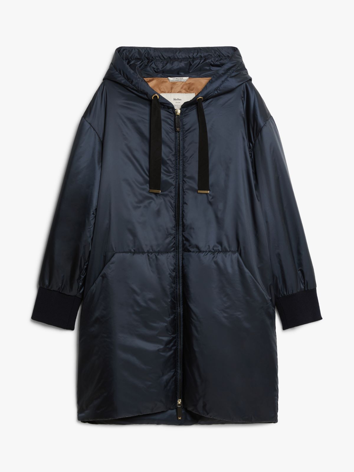 Midi parka in water-repellent canvas