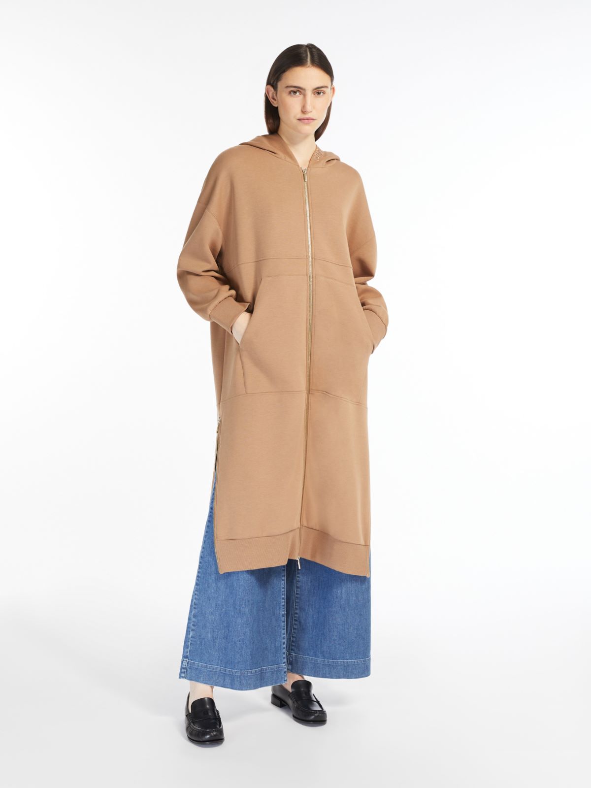 Long jersey sweatshirt