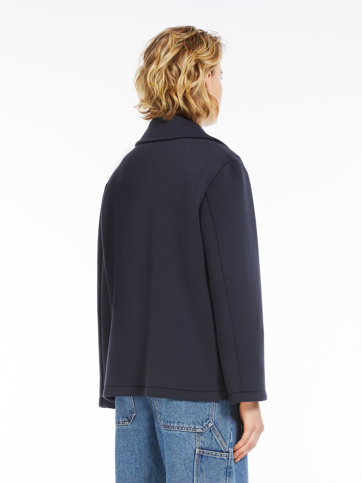 Short piqué jersey pea coat