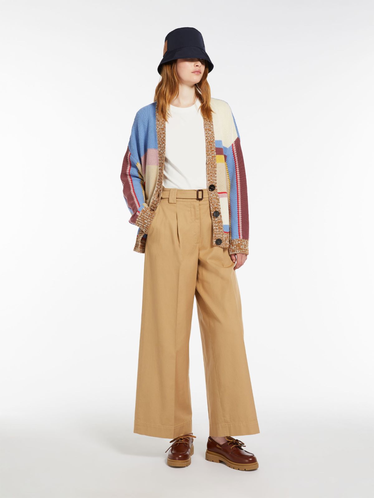 Patchwork cotton cardigan