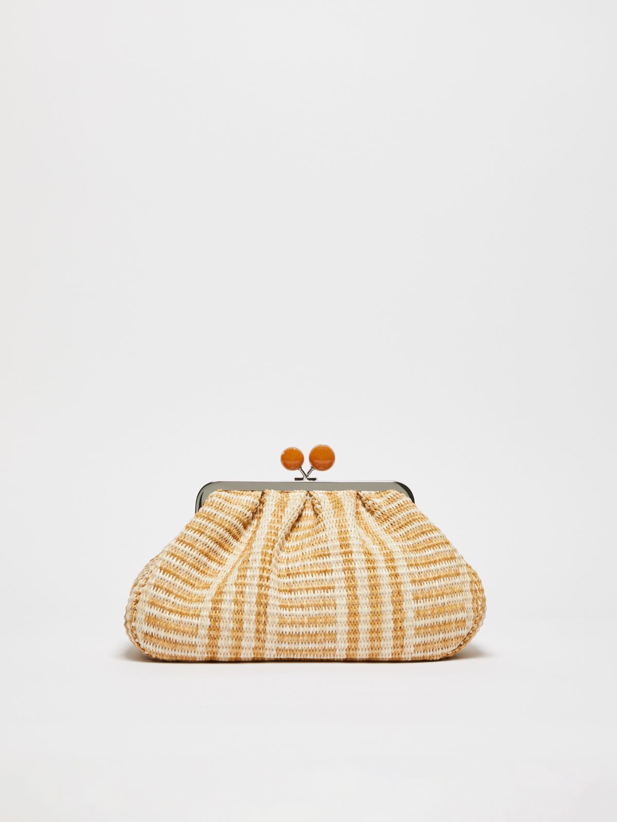 Medium raffia-look jacquard Pasticcino Bag