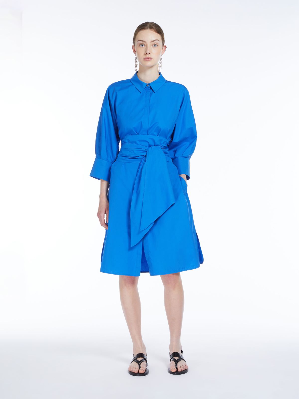 Poplin shirt dress