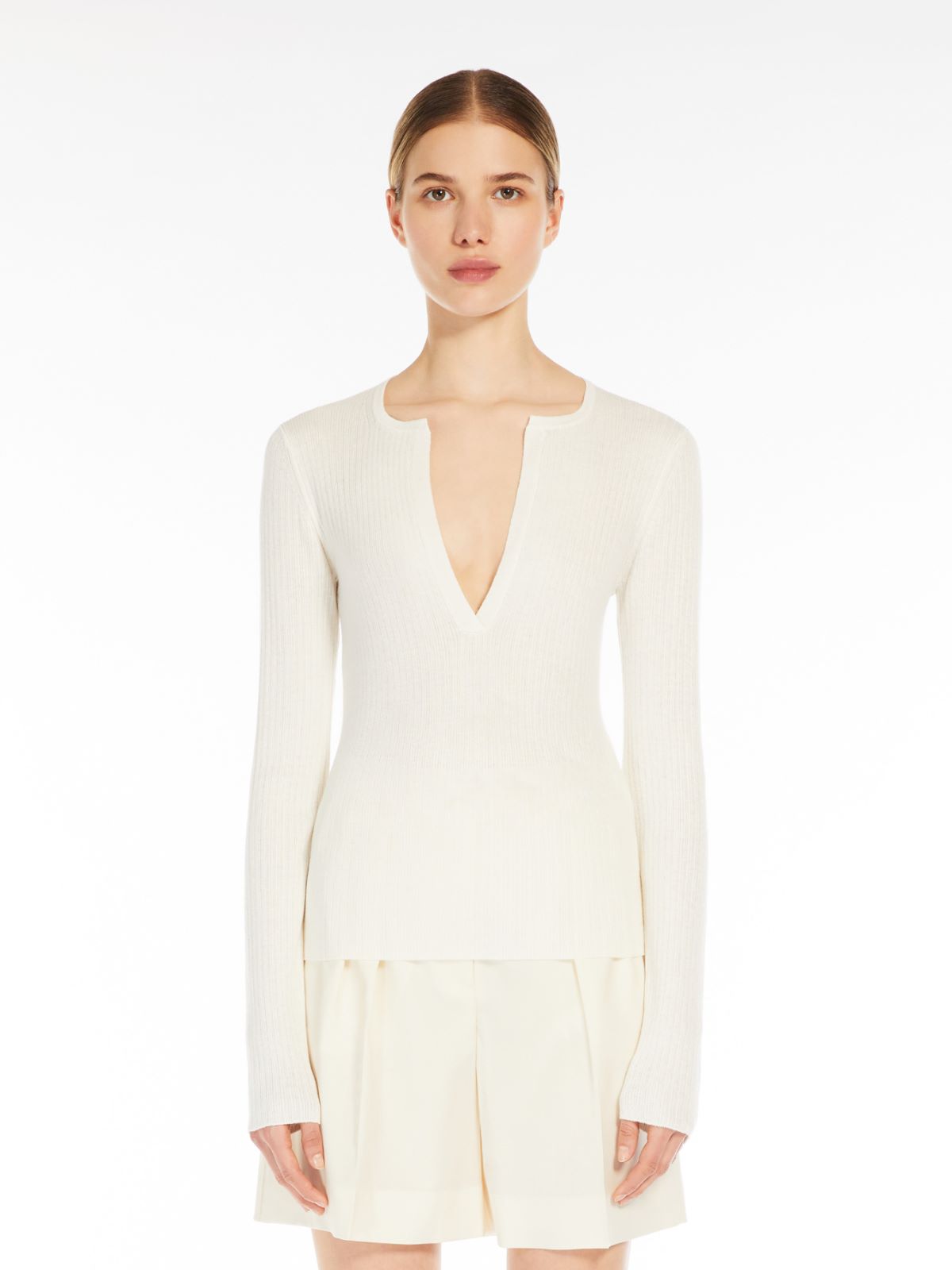 Cashmere and silk jumper