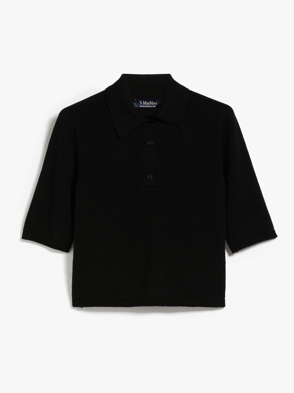 Wool polo shirt