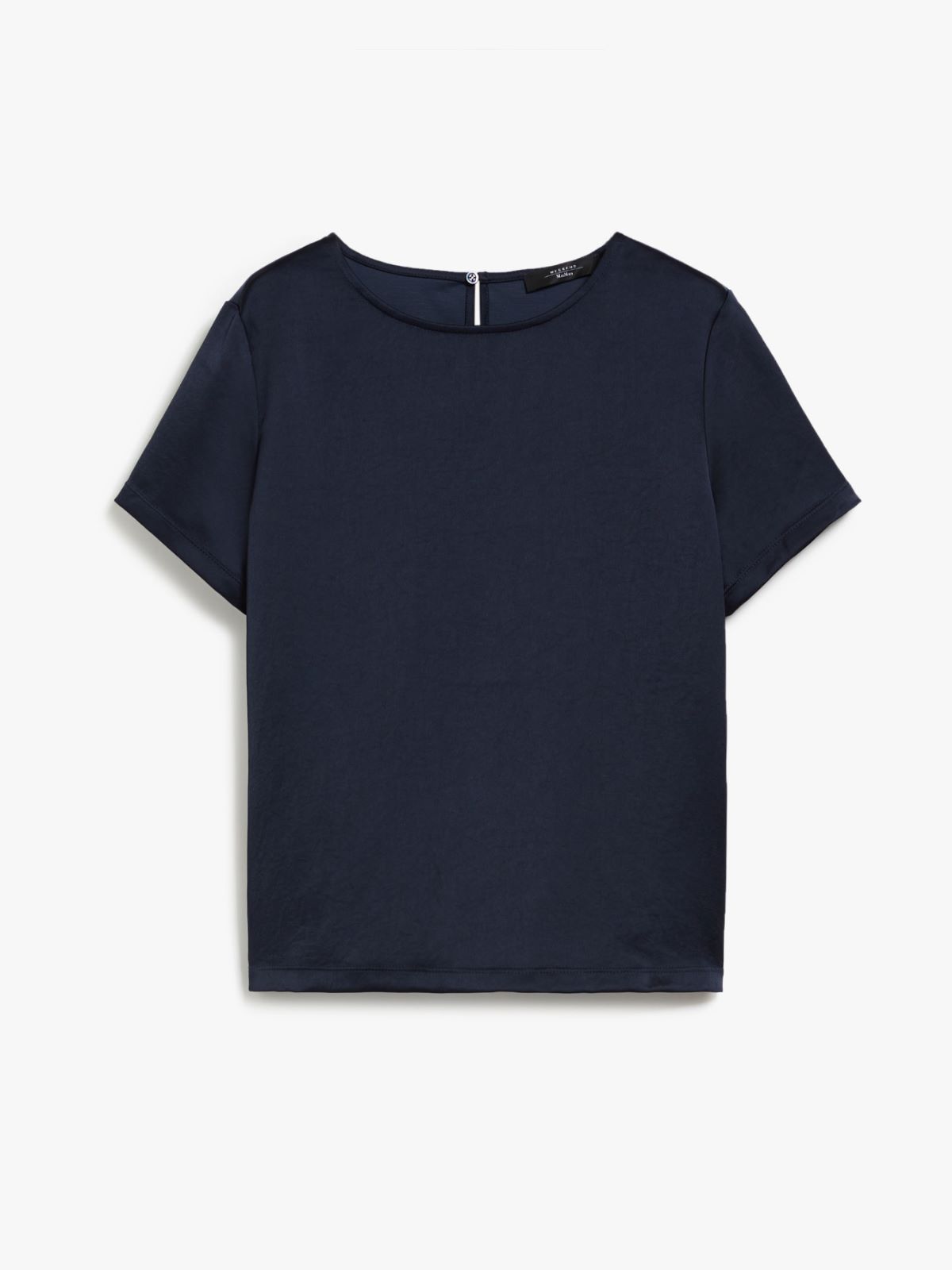 Technical satin and jersey T-shirt