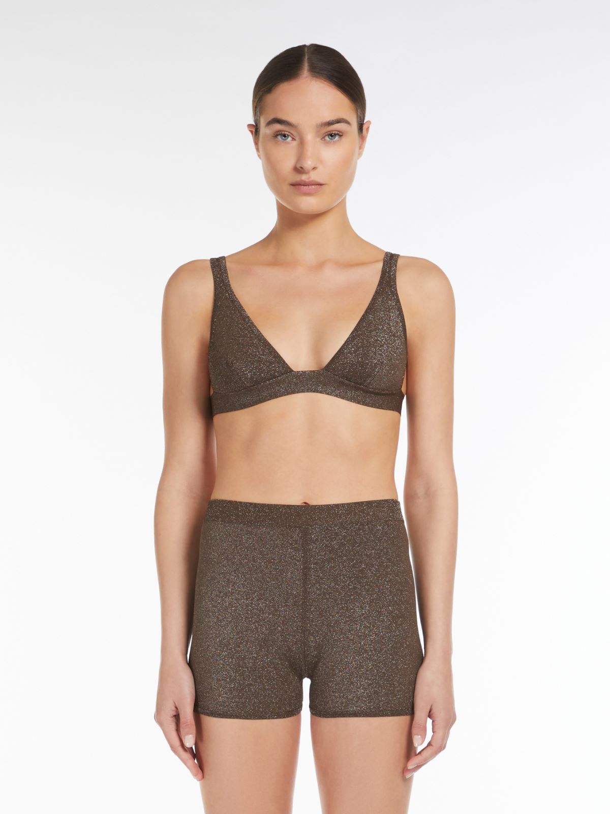 Triangle bra in lurex viscose