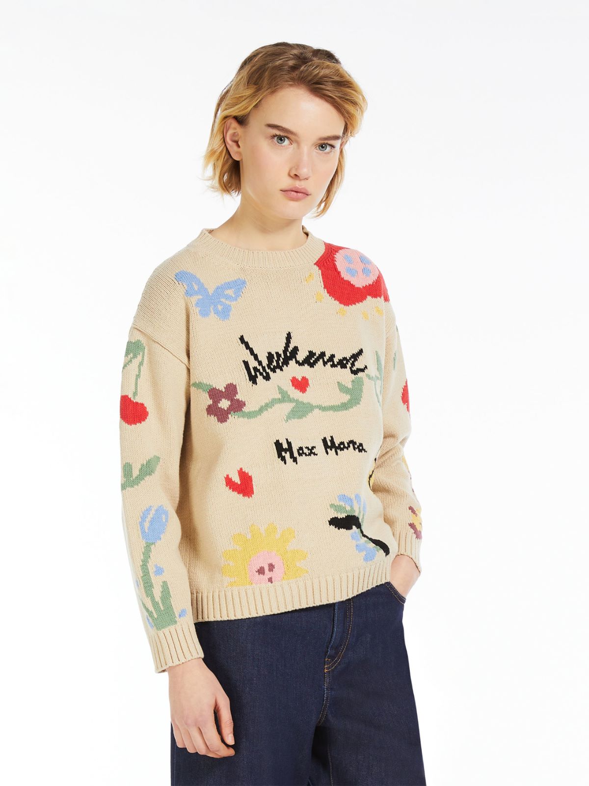 Cotton inlay sweater