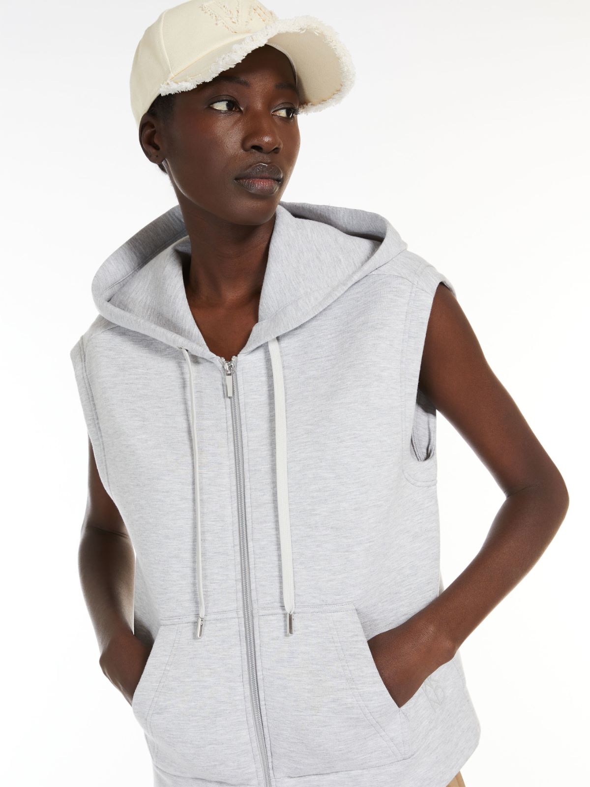 Jersey hooded gilet