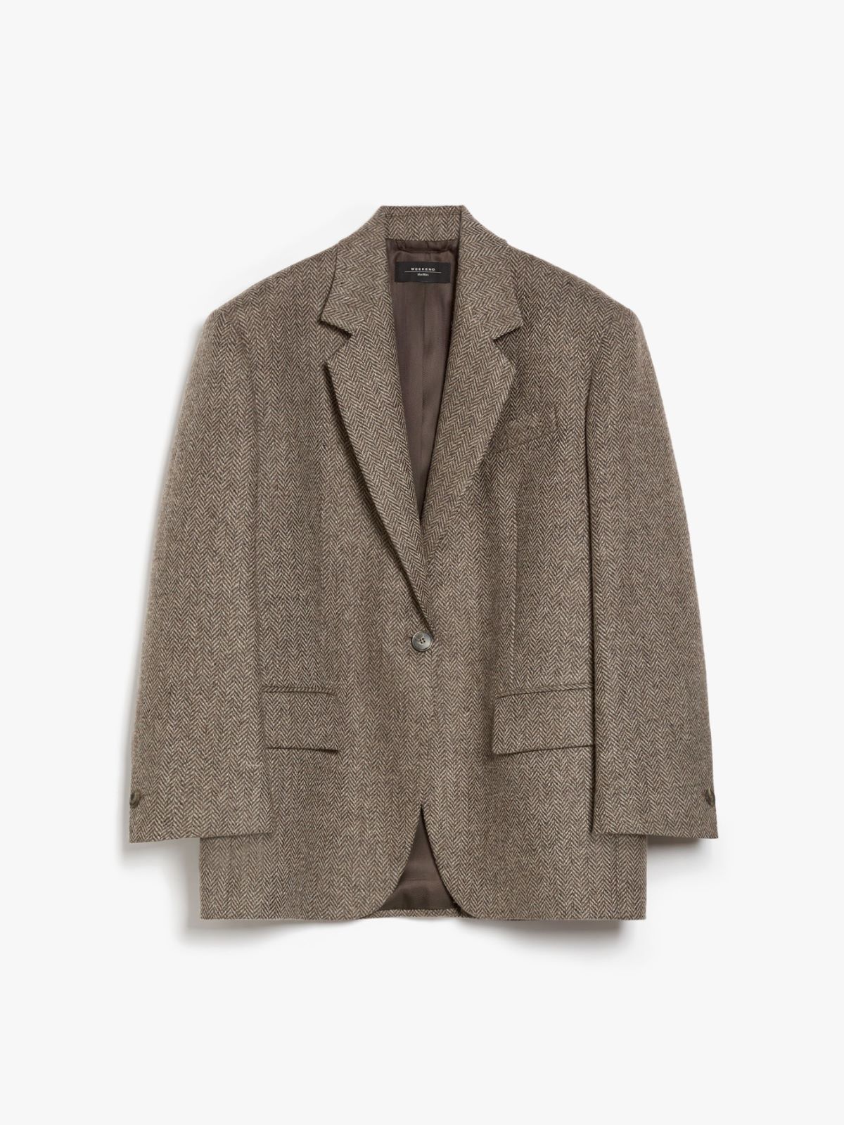 Oversized Shetland-look wool blazer