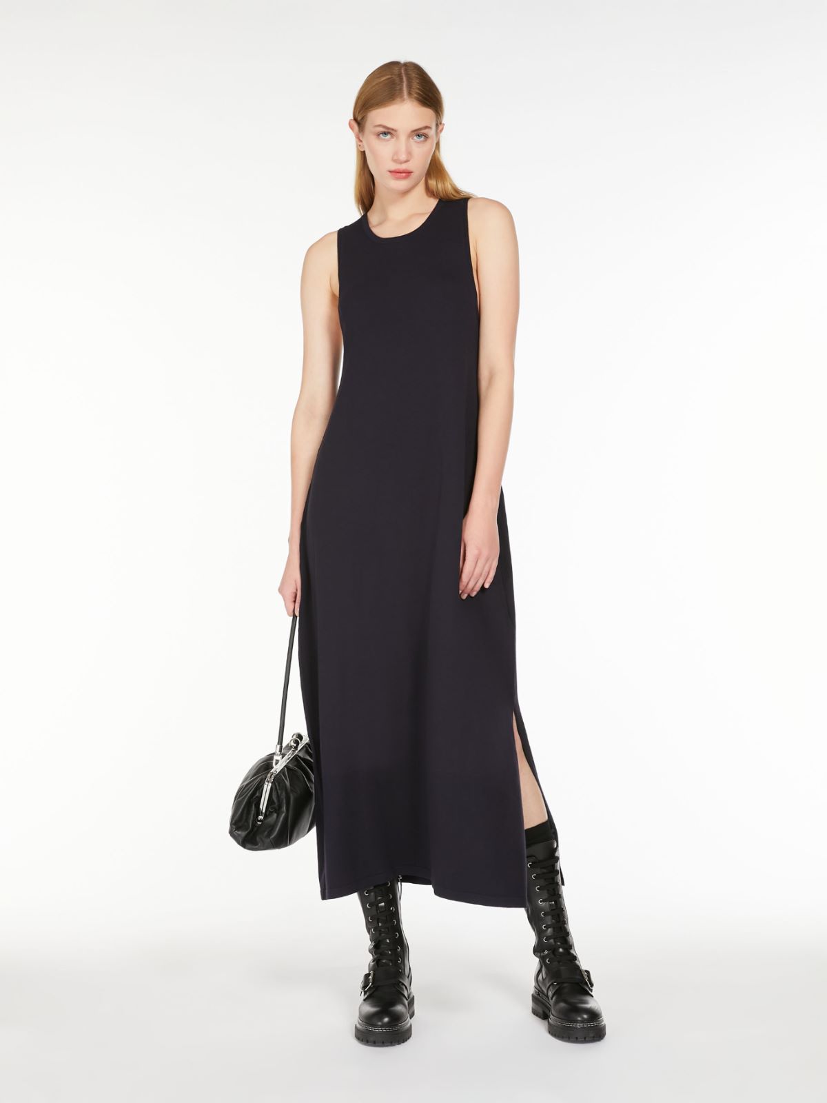 Sleeveless stretch viscose dress