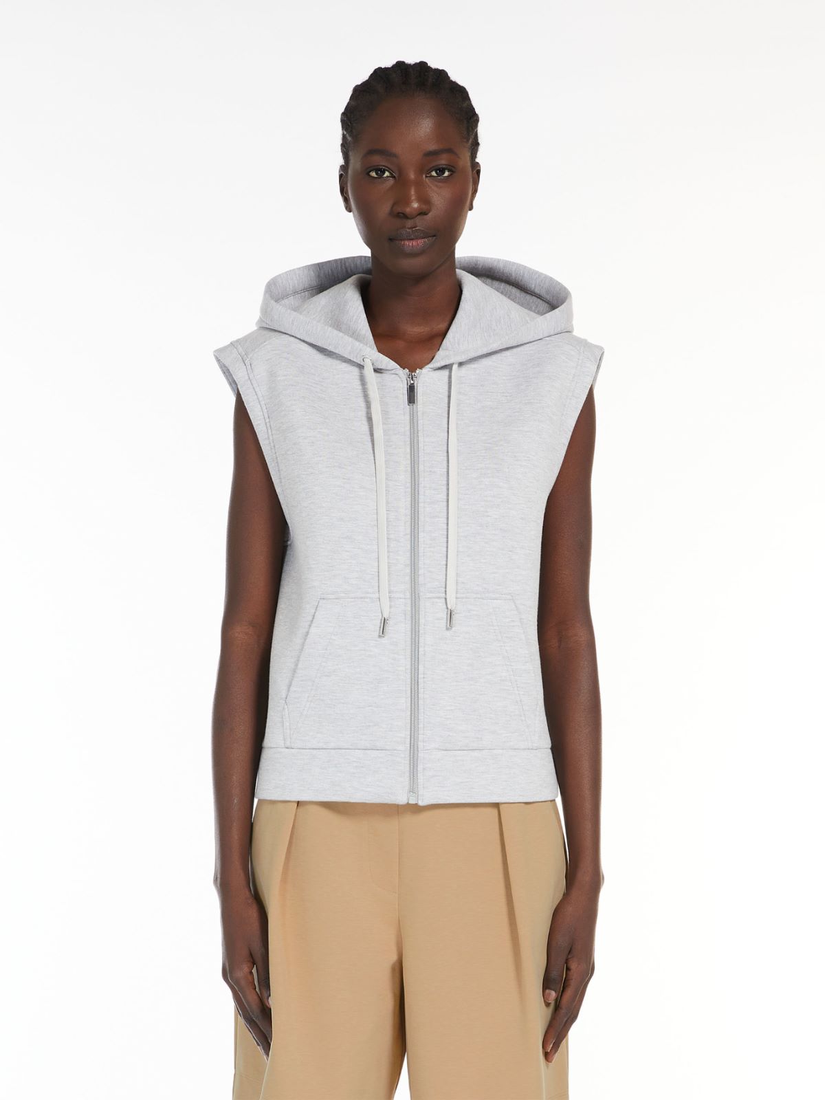 Jersey hooded gilet