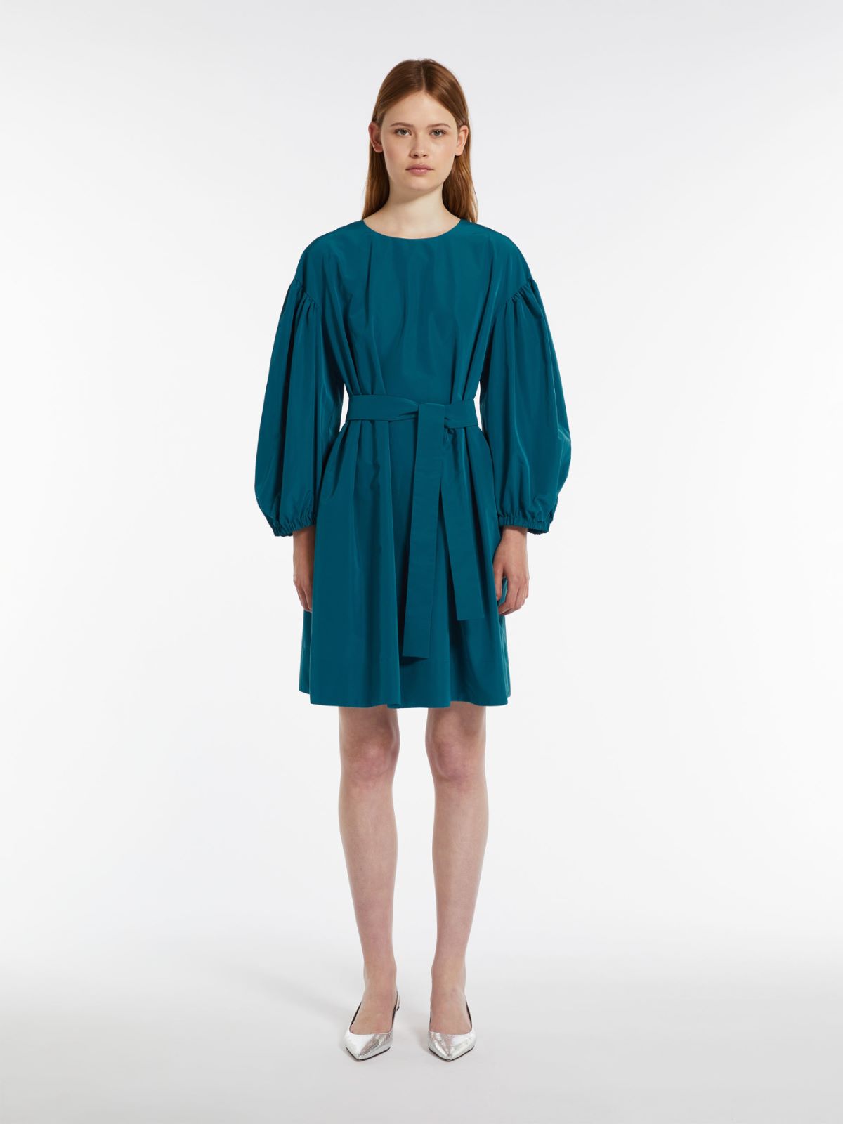 Oversized taffeta dress