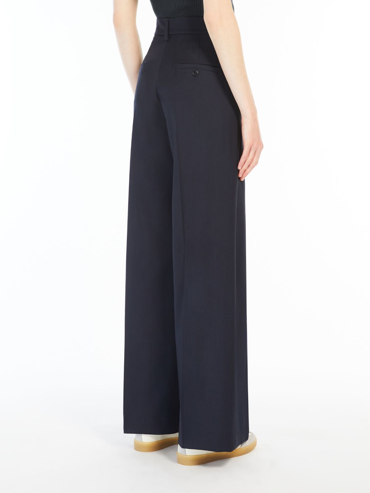 Woollen cloth palazzo trousers