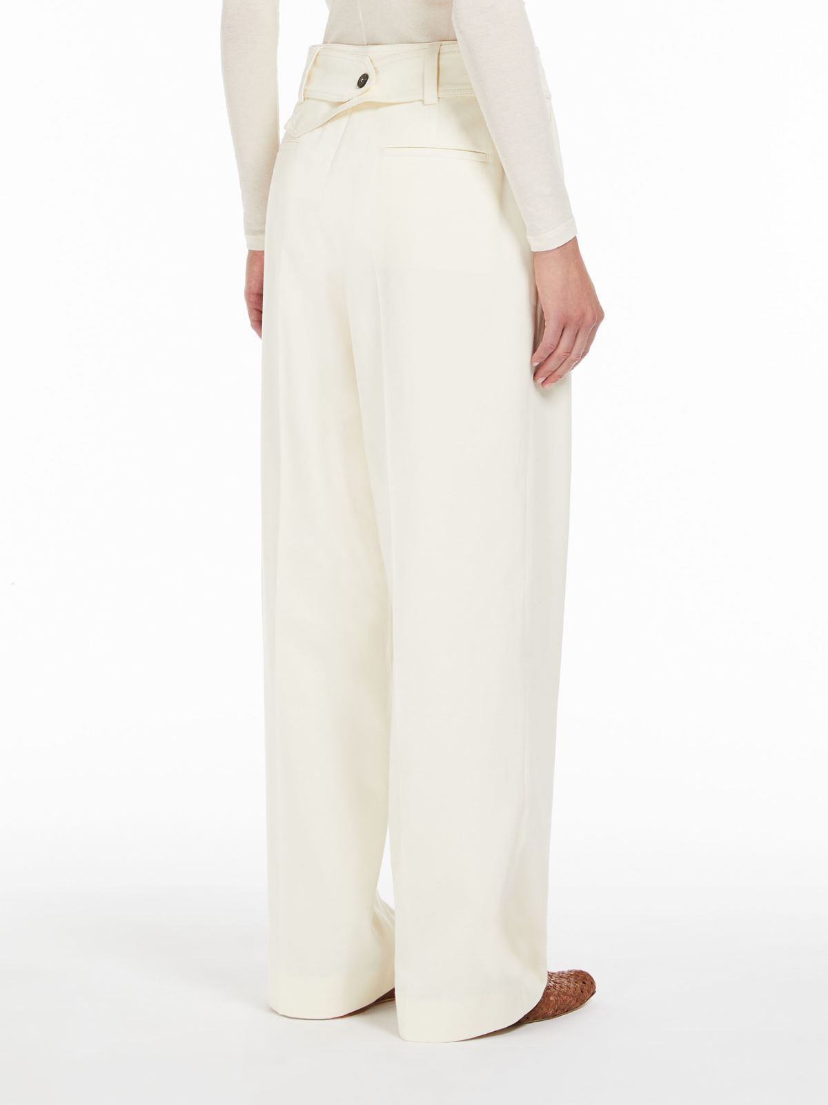 Cotton gabardine trousers
