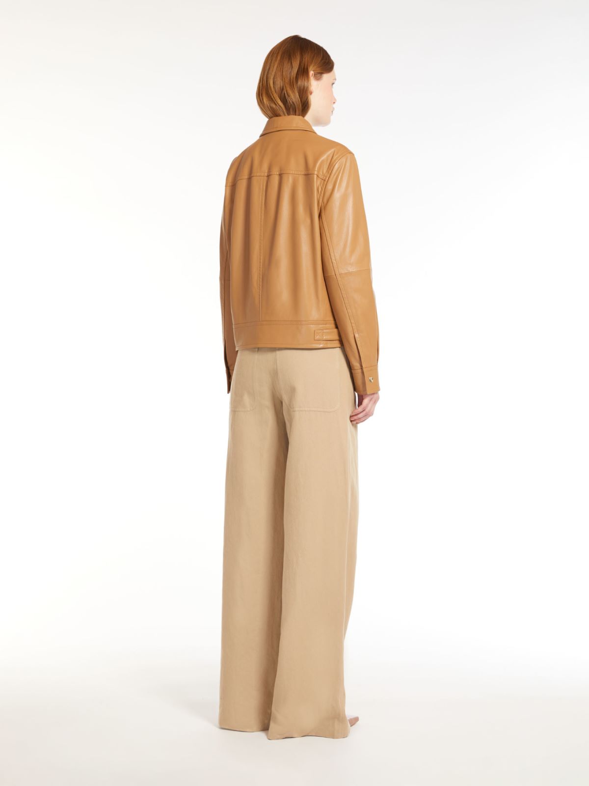 Nappa leather biker jacket