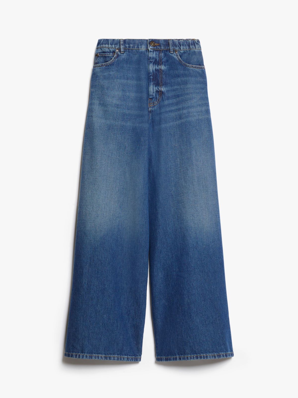 Wide-leg denim jeans