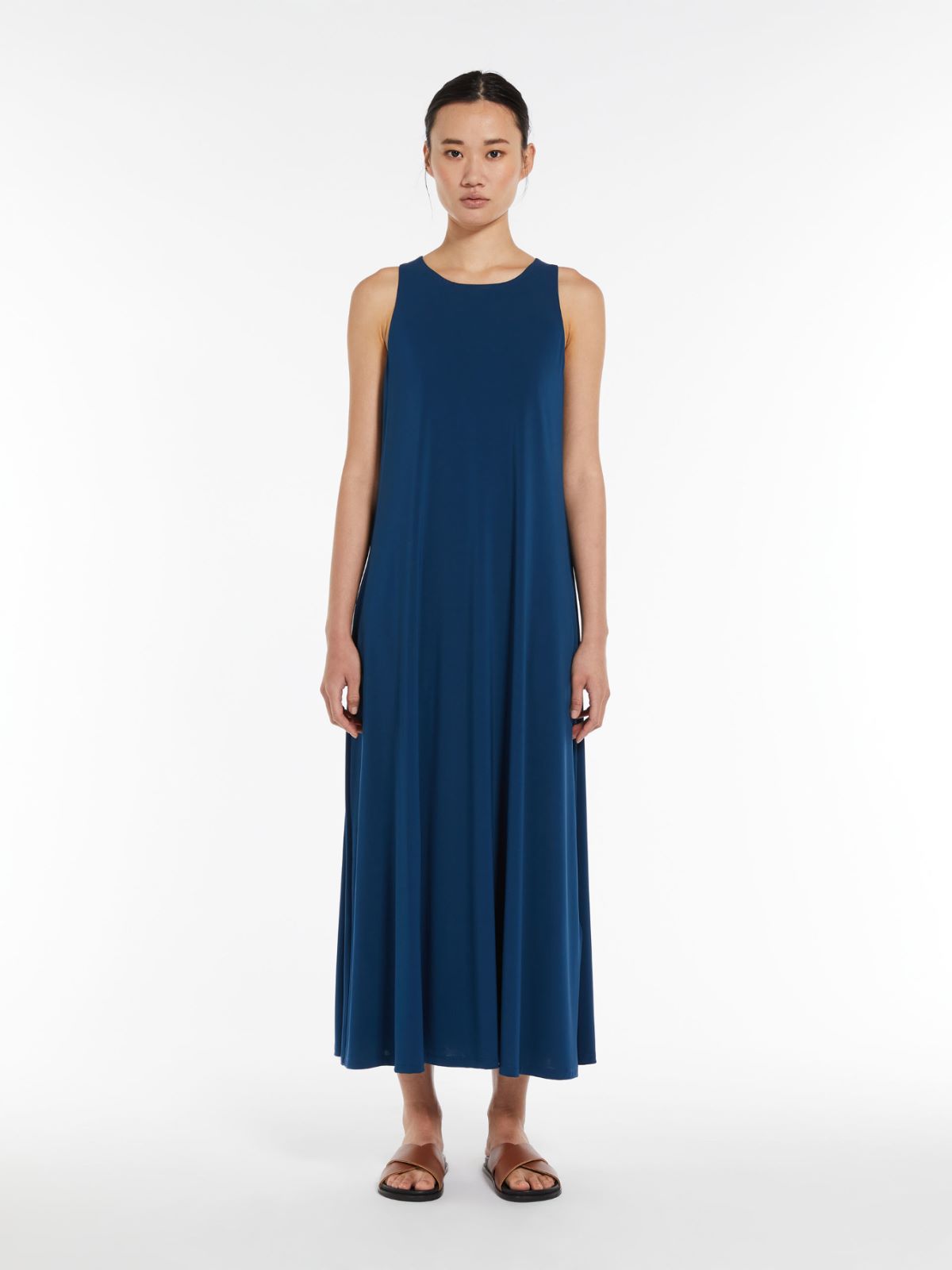 Stretch jersey A-line dress
