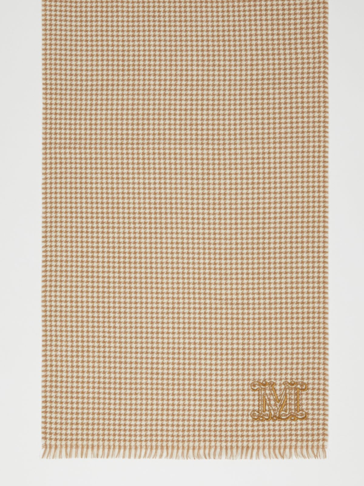 Houndstooth cashmere stole