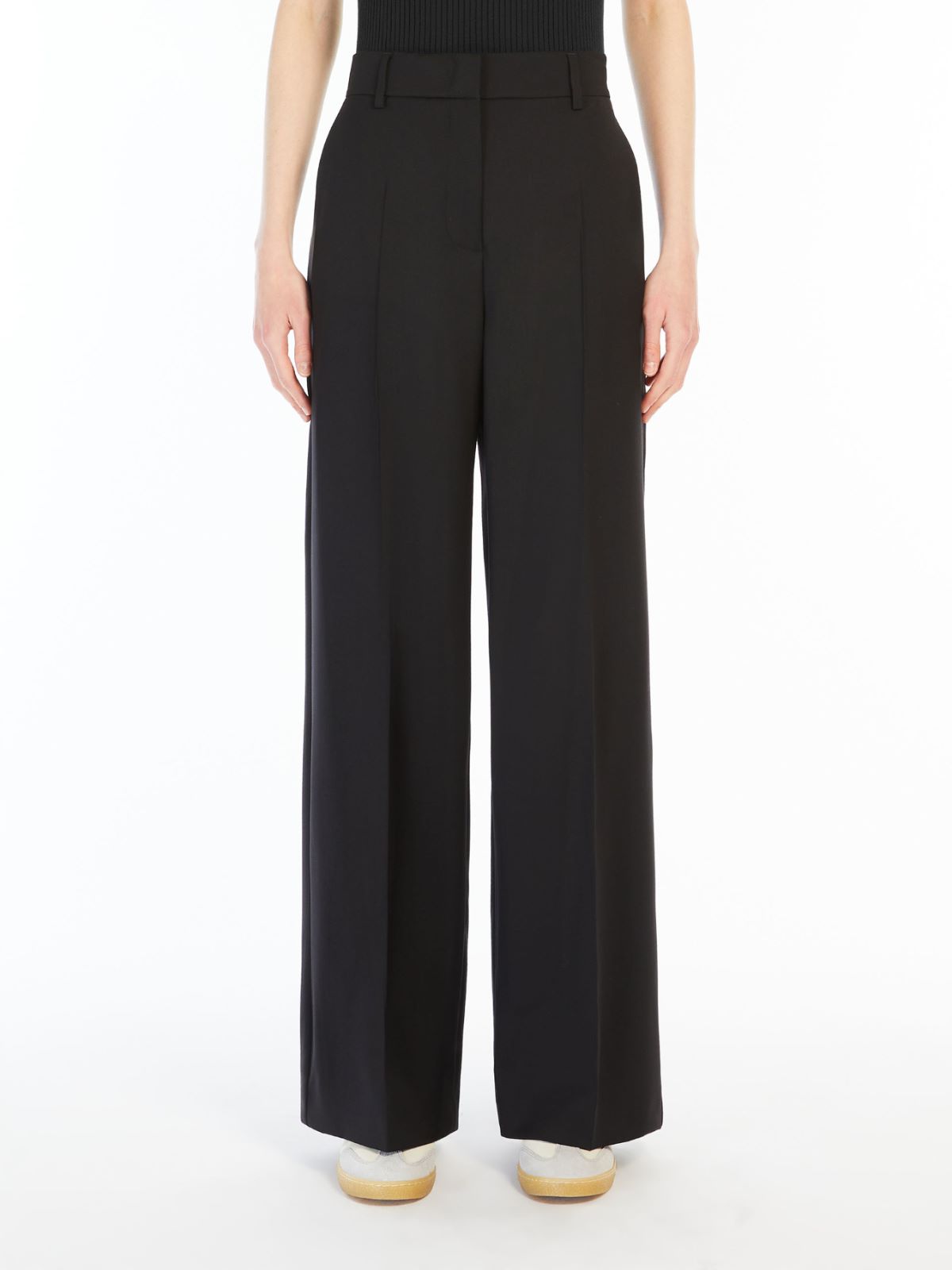 Woollen cloth palazzo trousers