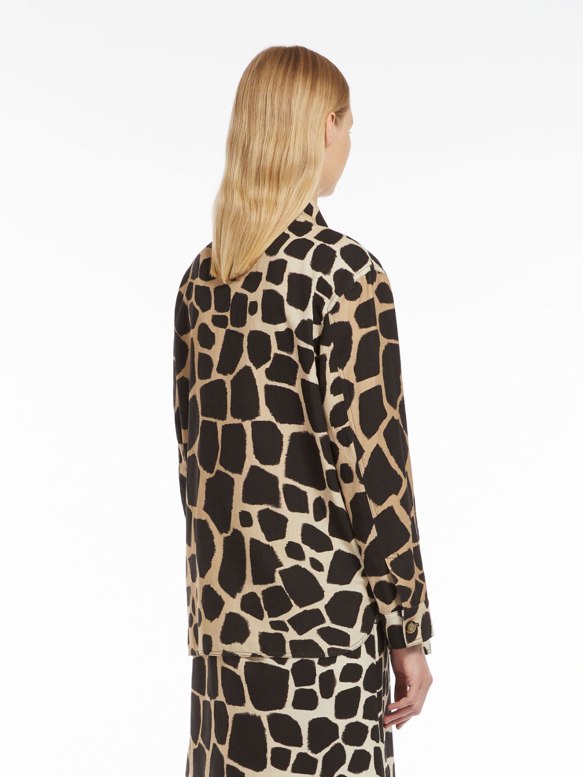 Printed linen and cotton jacket