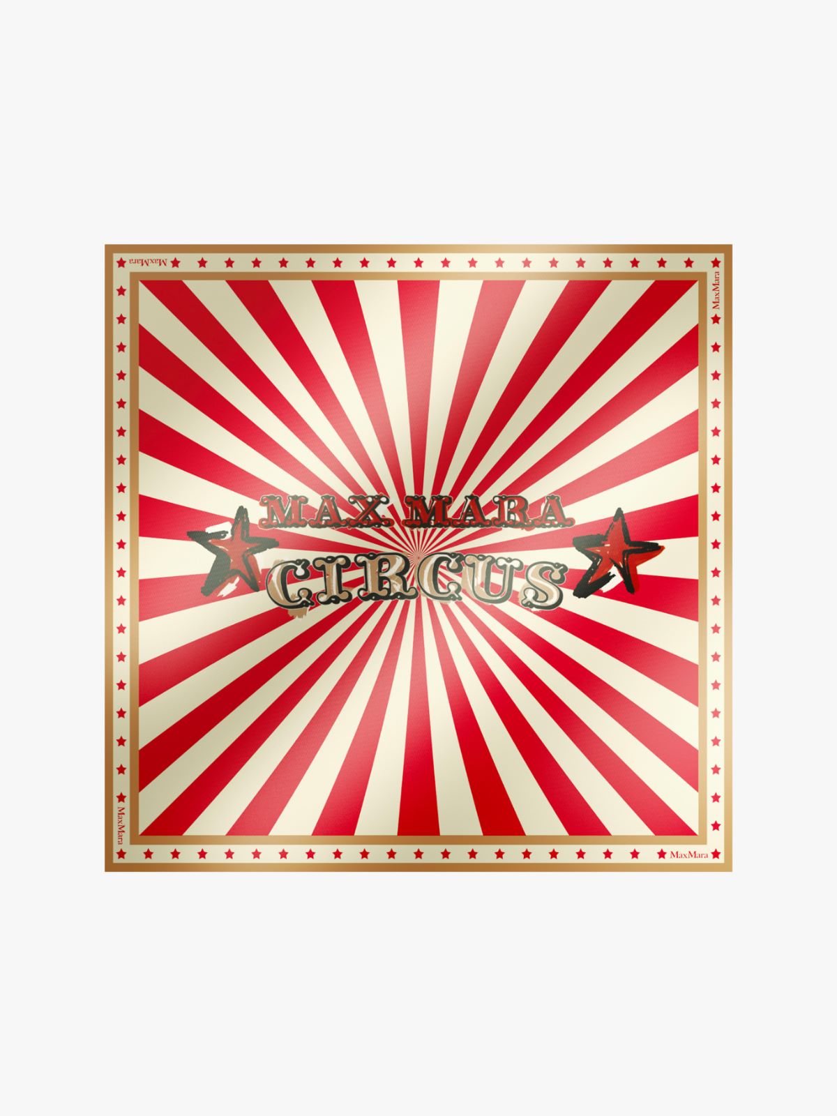 Printed silk square foulard