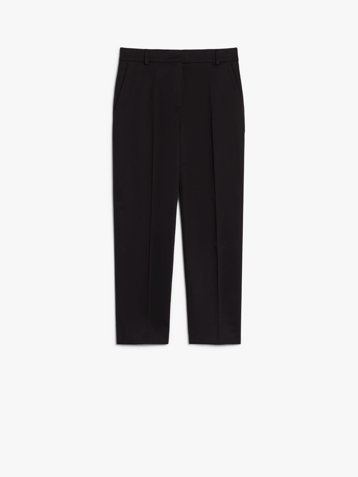 Stretch satin cropped trousers
