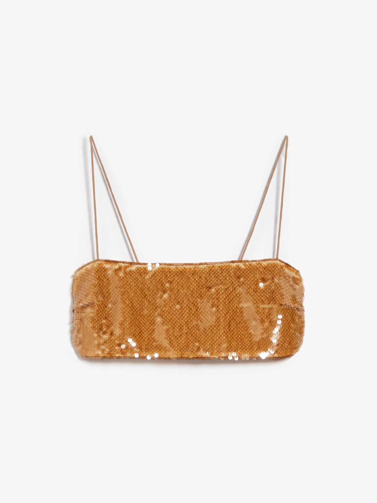 Georgette crop top with sequins