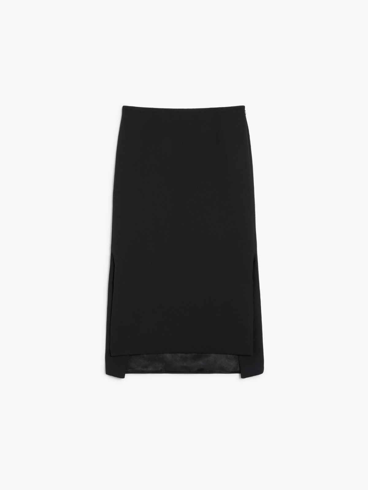 Calf-length skirt with side panels