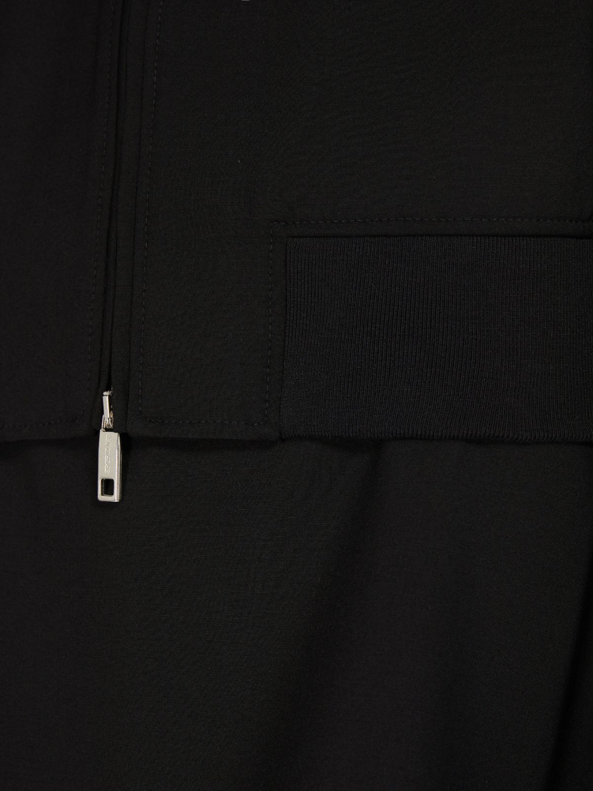 Tailored stretch wool blouson jacket