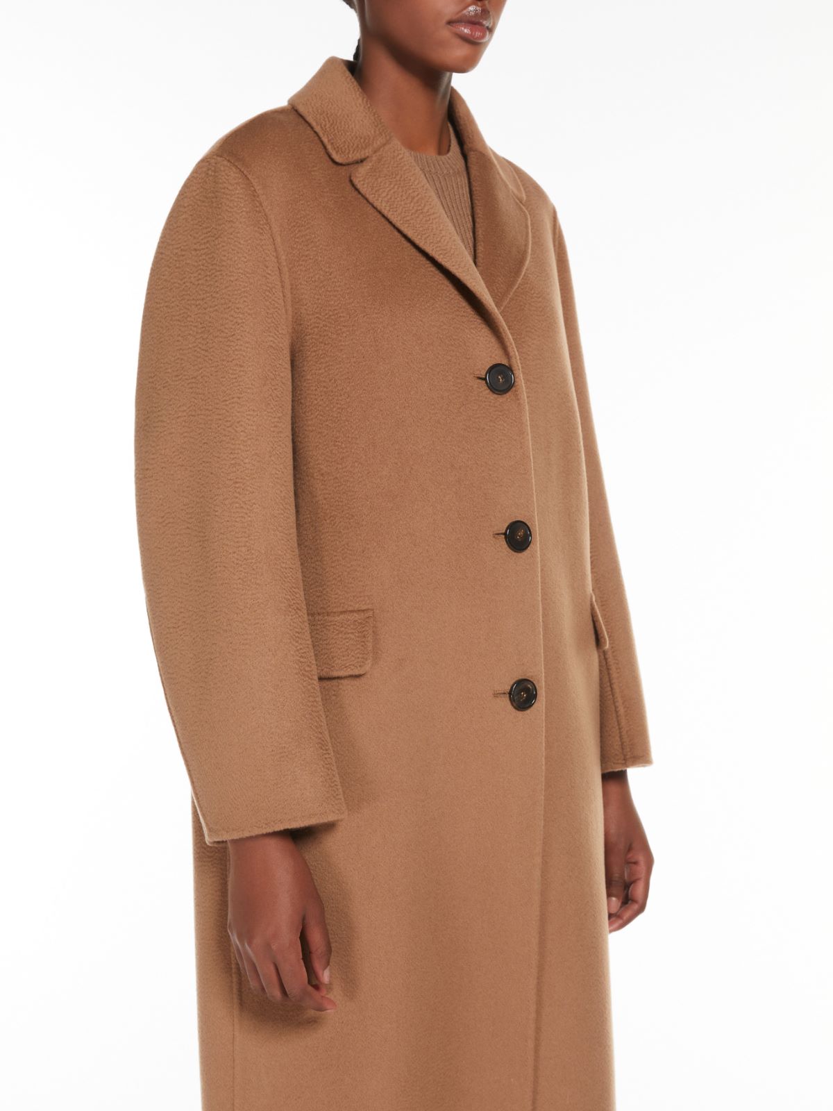 Wool and cashmere midi coat