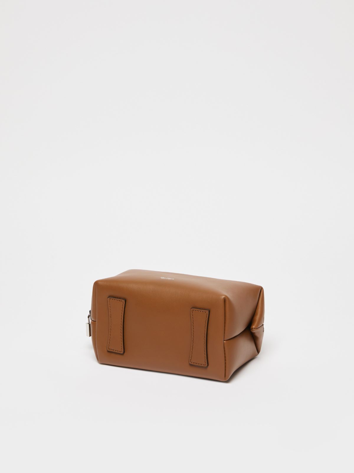 Small shiny leather satchel bag