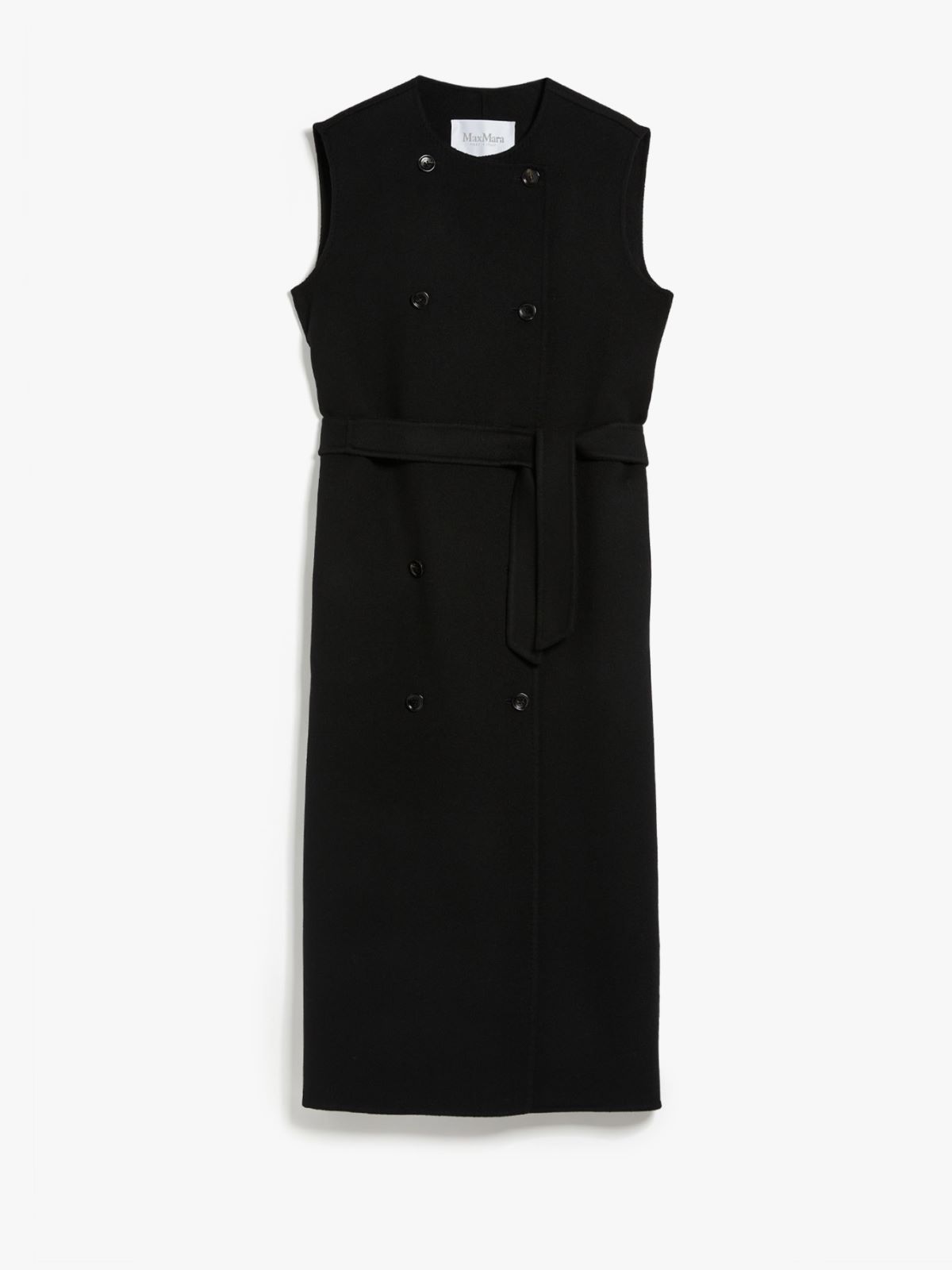 Wool and cashmere long gilet