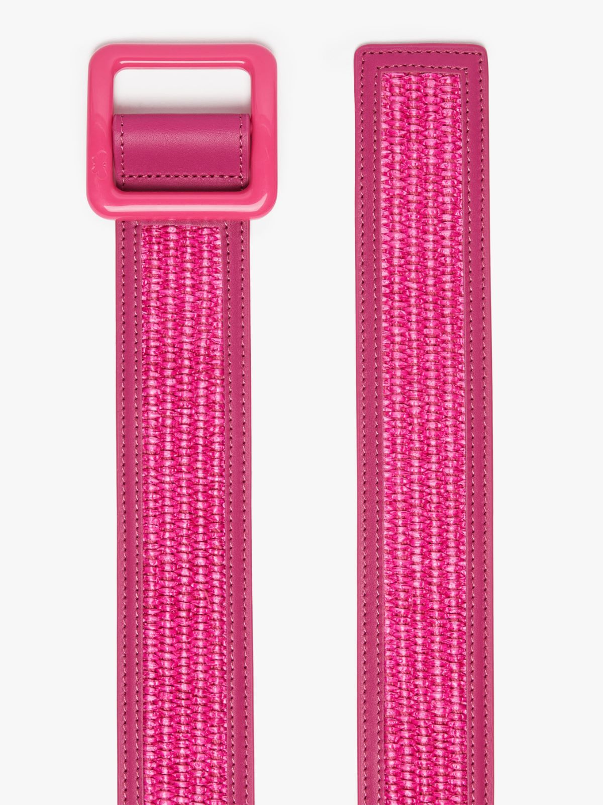 Nylon and cotton raffia belt