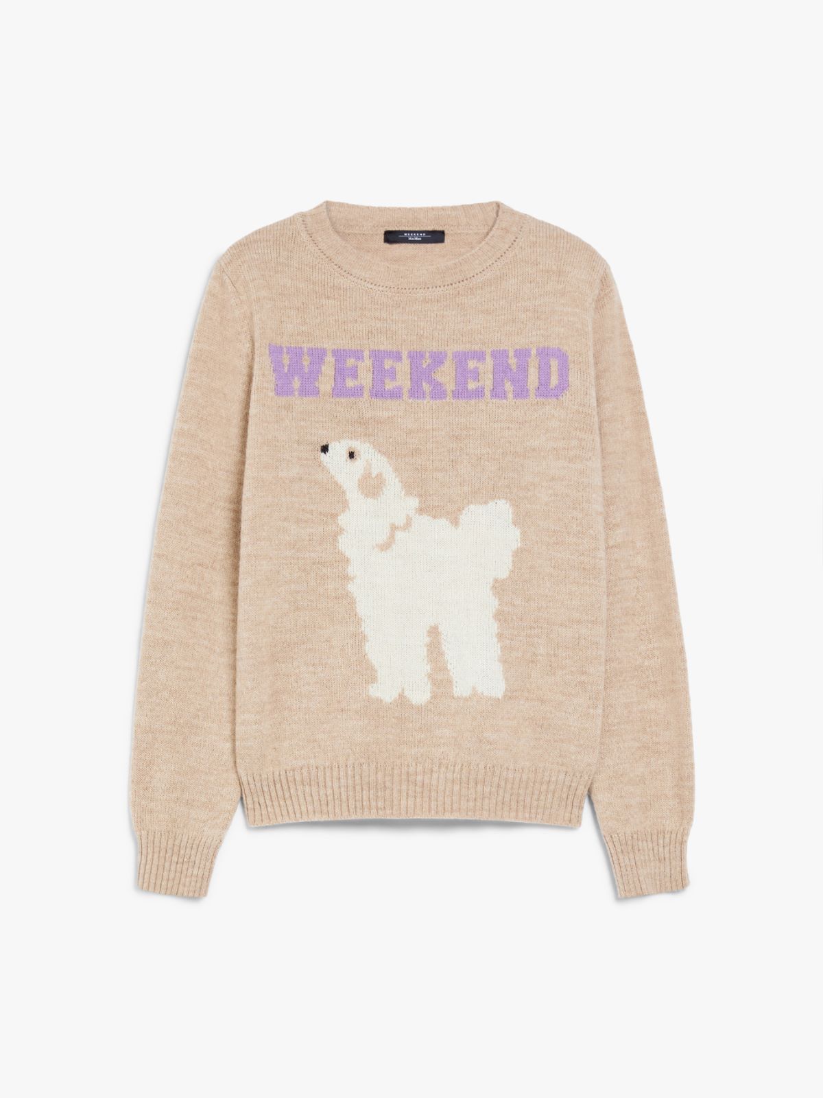 Inlaid alpaca and wool sweater