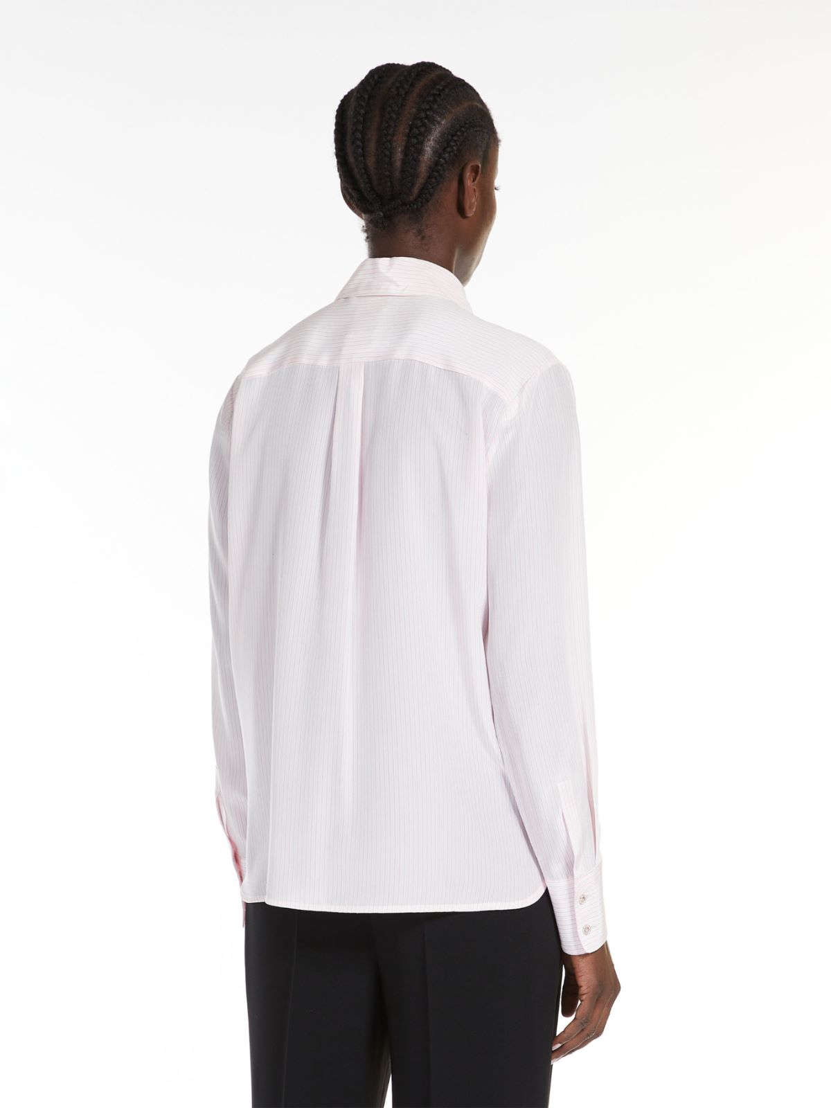 Striped crepe de chine shirt