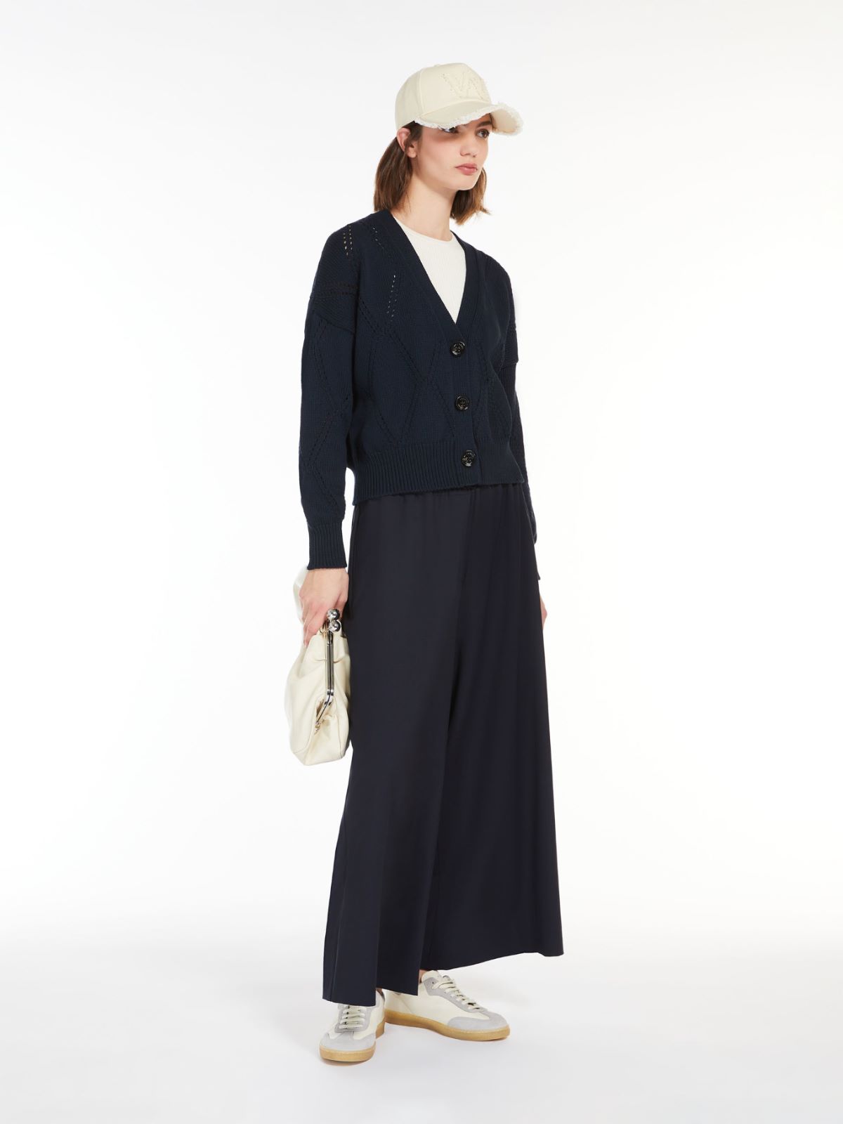 Cotton V-neck cardigan