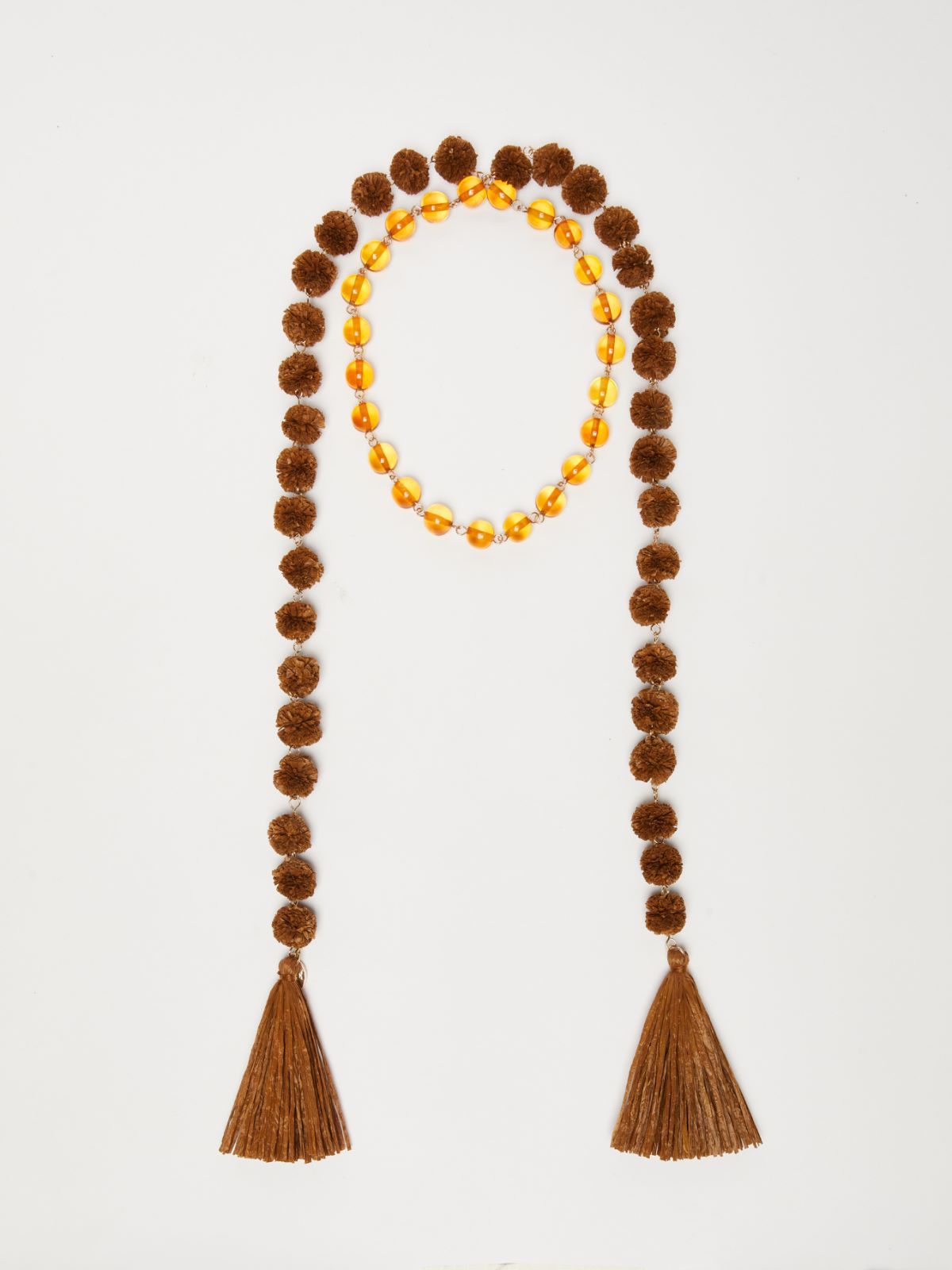 Viscose and resin necklace