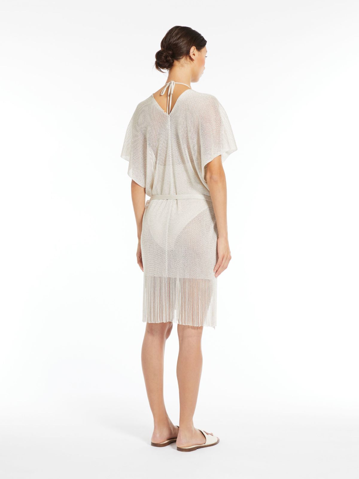 Lurex and viscose-knit gilet