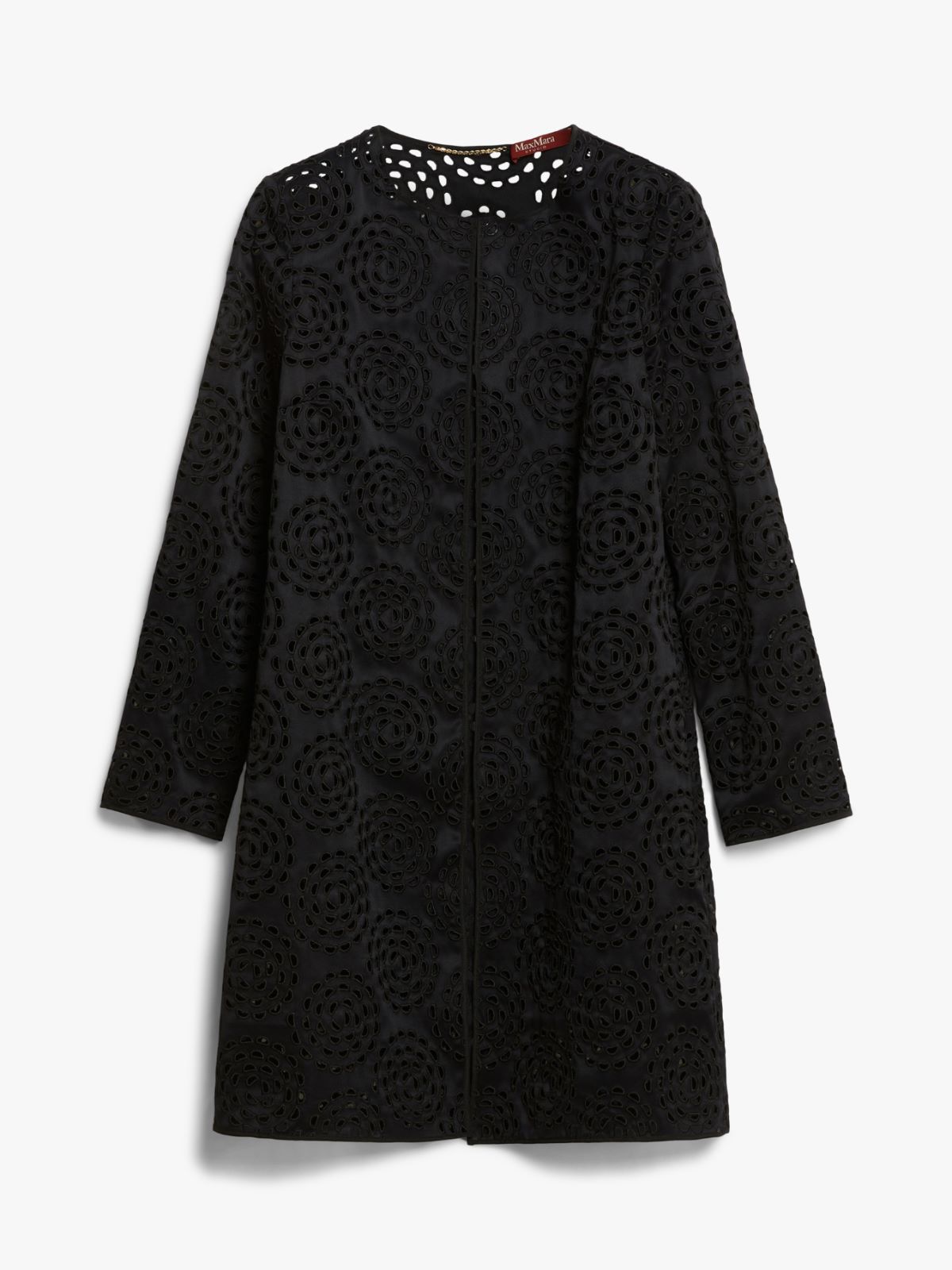 Eyelet embroidery duster coat