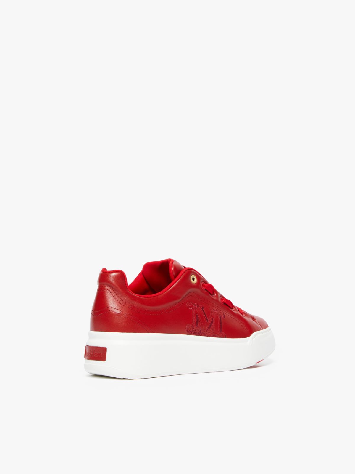 Leather sneakers with embroidery