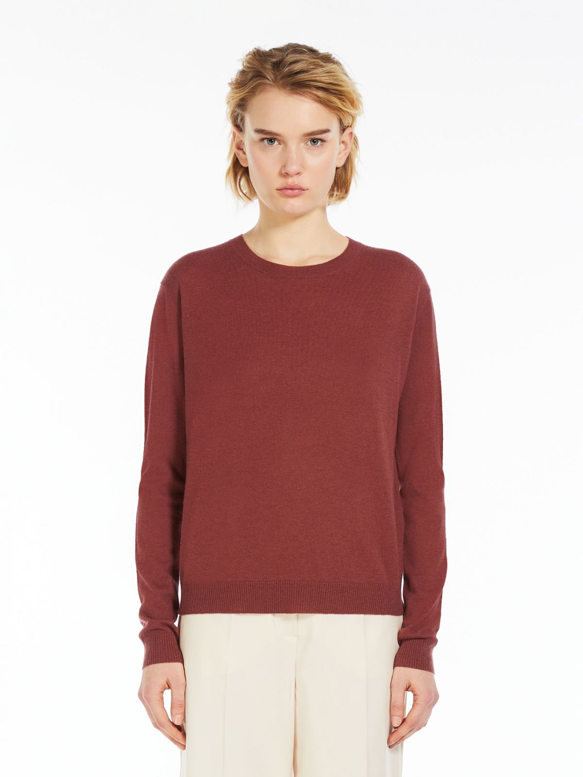 Wool and cashmere crew-neck sweater