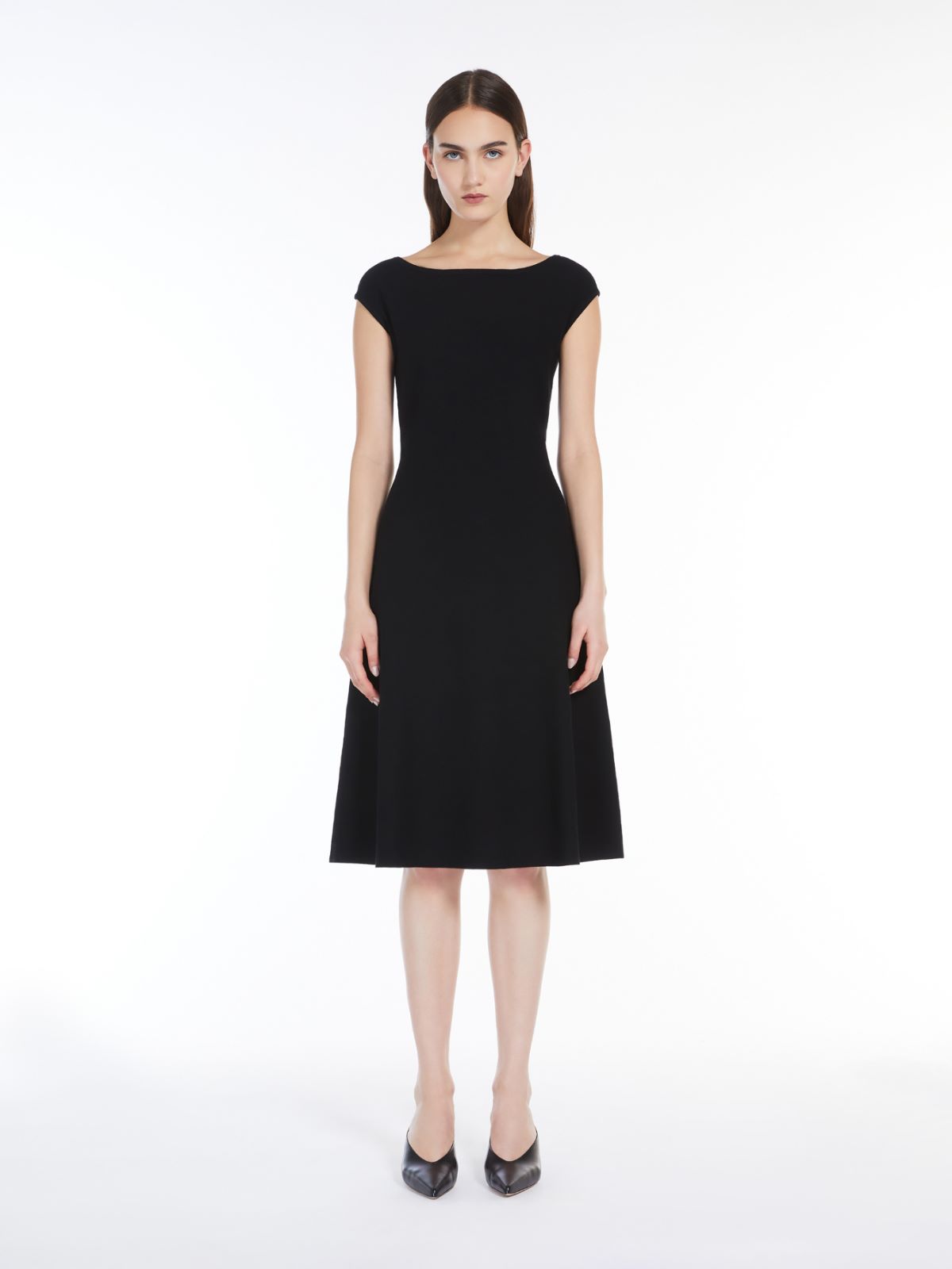Stretch-viscose flared dress