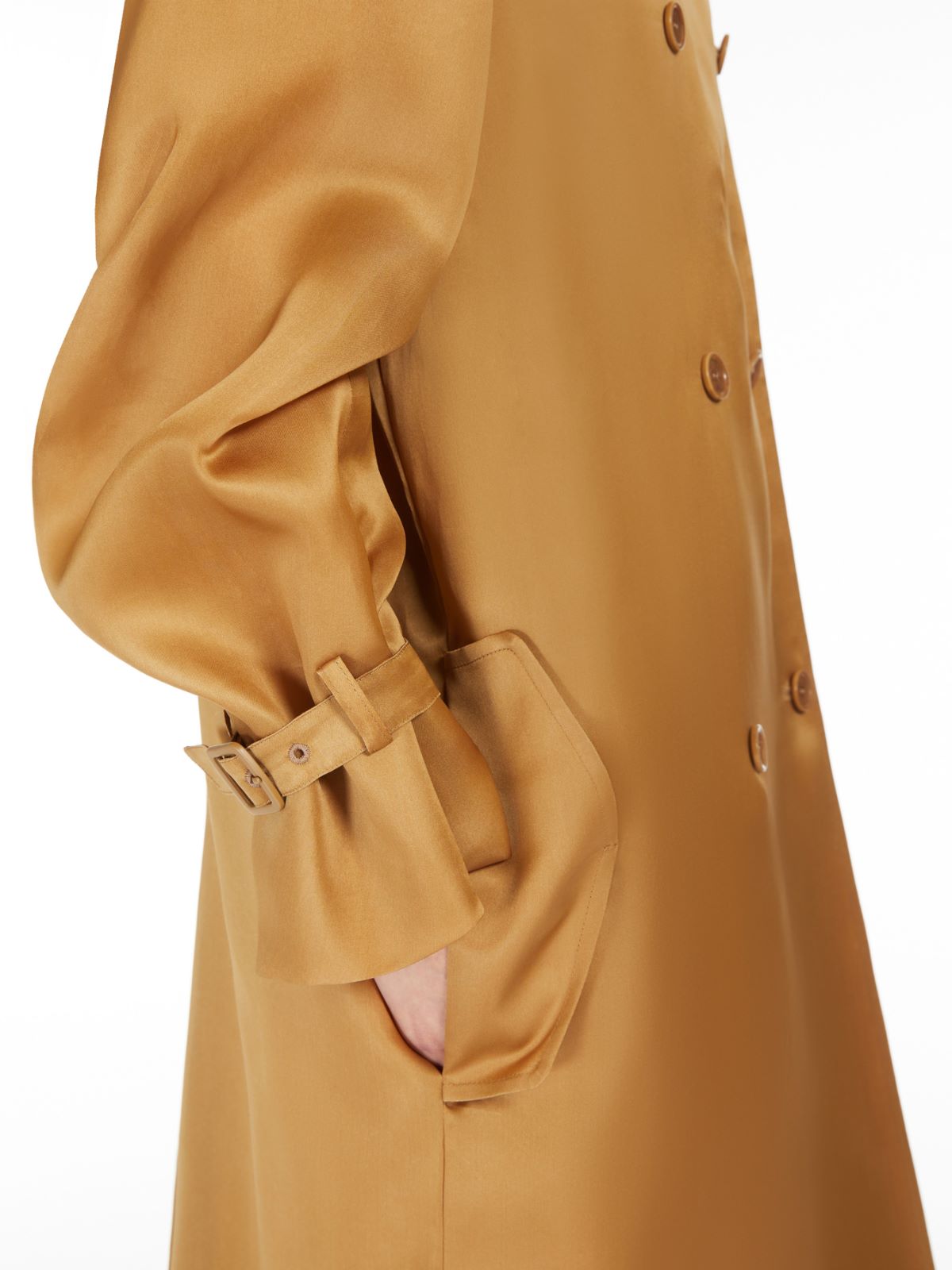 Oversized organza trench coat