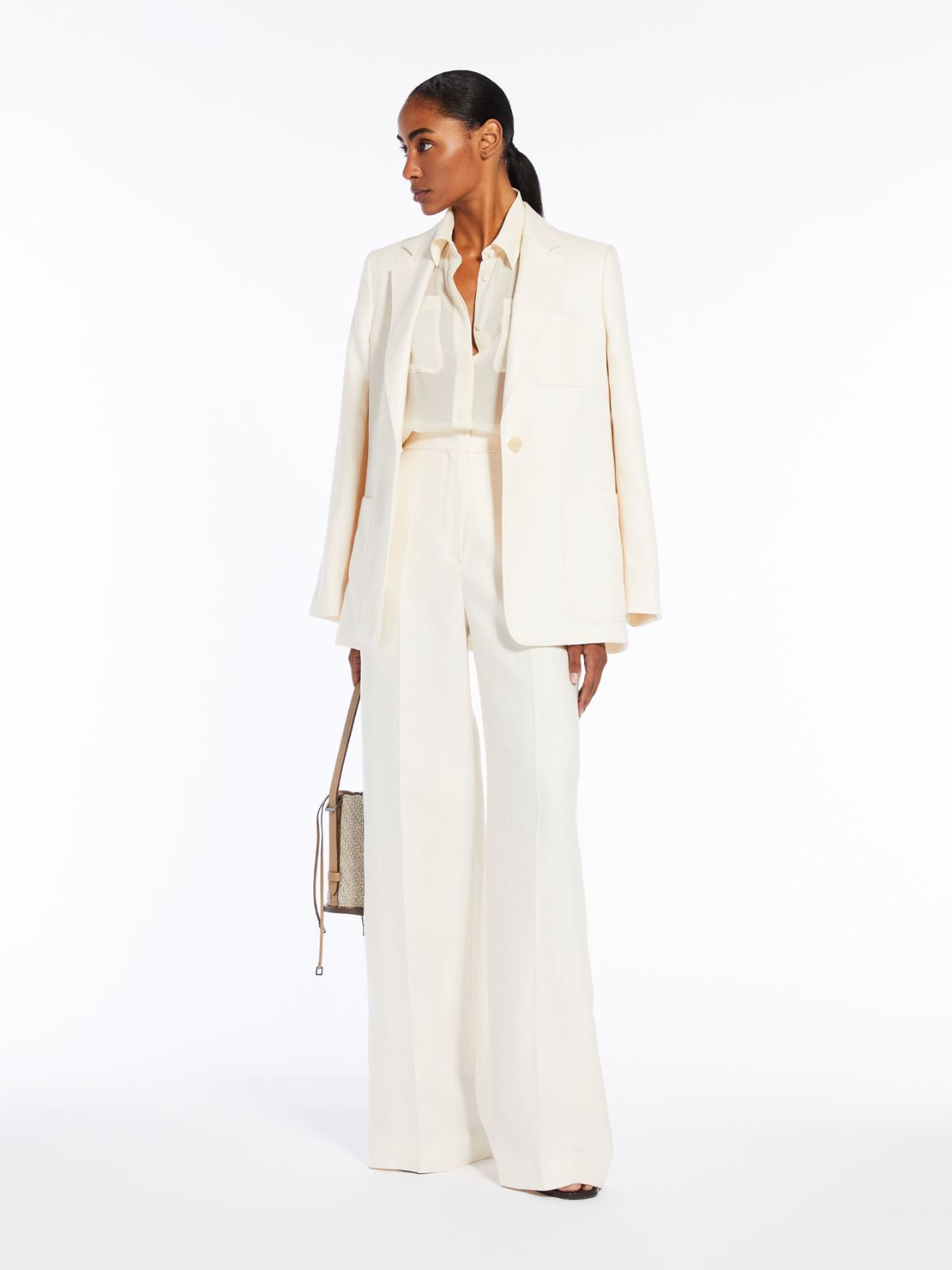 Linen tailored trousers