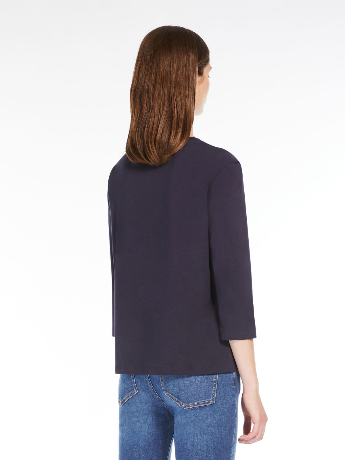 Jersey boat-neck T-shirt